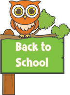 back to school sign owl clipart